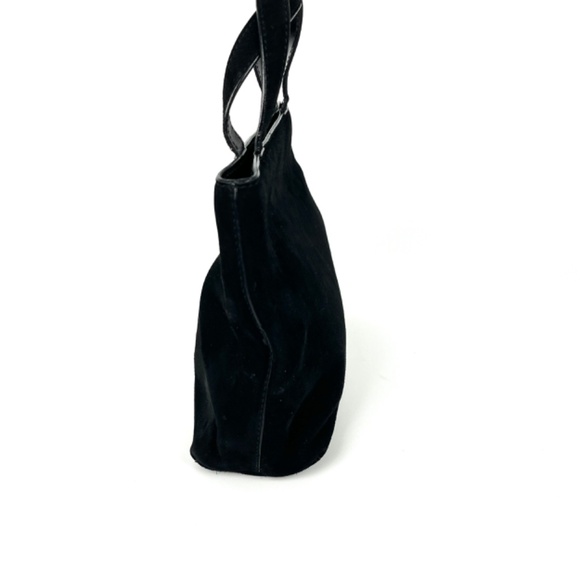 Authentic Vintage GUCCI Suede Black Mini Top Handle Satchel Bag - Picture 6 of 16